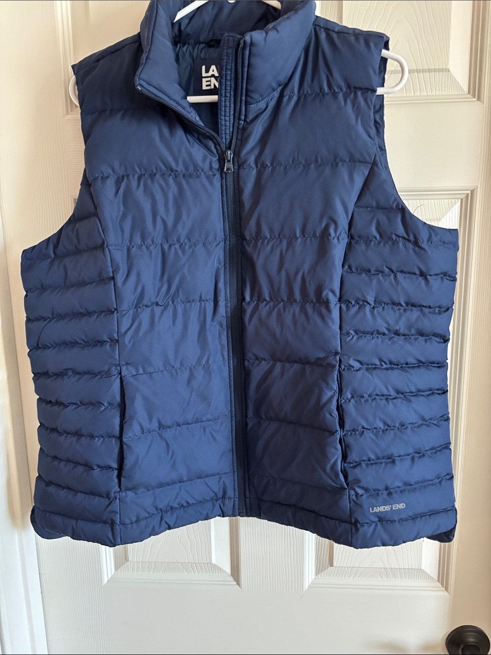 Dark navy Lands End puffer vest